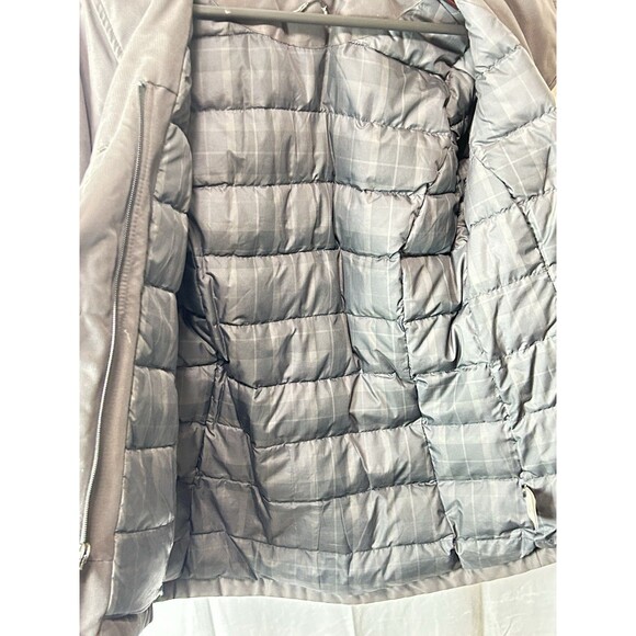 NAU‎ Womens S Goose Down Feather Gray Canvas Collared Zipped Jacket - Picture 8 of 10